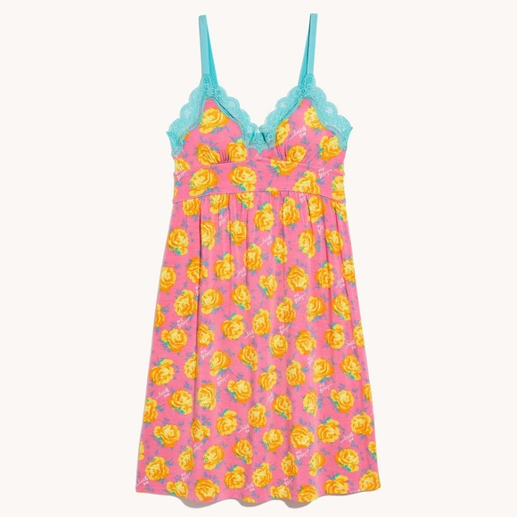 Betsey Johnson Other - Betsey Johnson X Knix Rose Print Nightgown XS